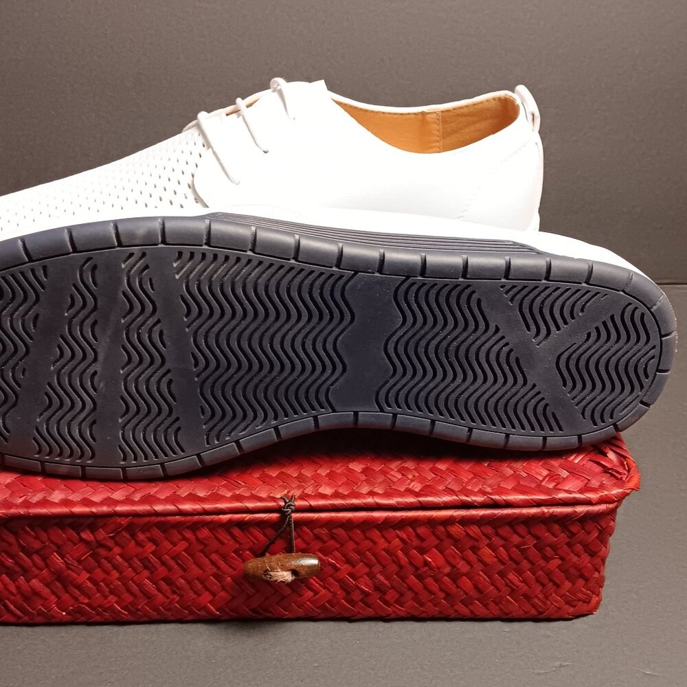 ZZHAP MEN'S CASUAL OXFORD BREATHABLE FASHION SHOE - 11M - 47 EUR- WHITE - Picture 4 of 4